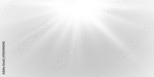 Fotografía Set of bright white sun rays with soft glowing light, radiating from central sun core on transparent background