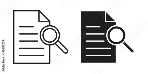 Case studies icon vector illustrations. vector glyph flat icons