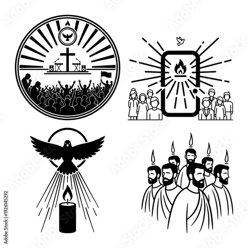 Fire shield with flying dove protection emblem