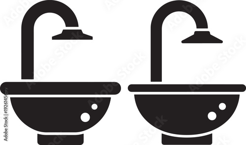 Bathtub silhouette illustration