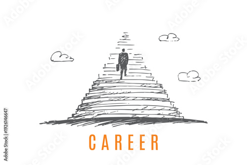 Career Growth - Climbing Steps to Success