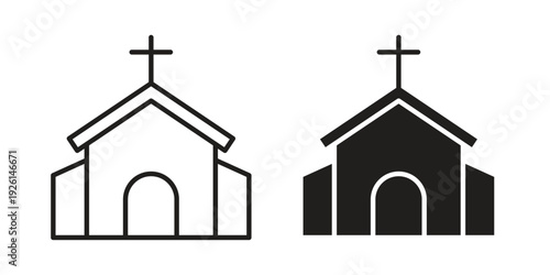 Church icon vector illustrations. vector glyph flat icons