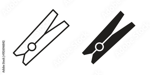 Clothespin icon vector illustrations. vector glyph flat icons