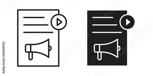 Content marketing icon vector illustrations. vector glyph flat icons