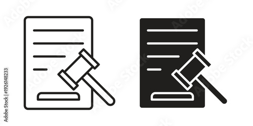 Court decision icon vector illustrations. vector glyph flat icons