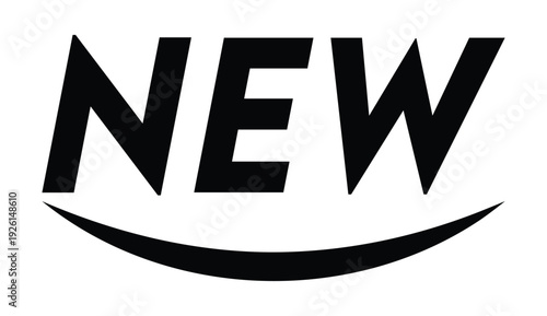 New text typography logo style design icon