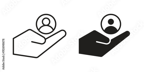 Customer care icon vector illustrations. vector glyph flat icons