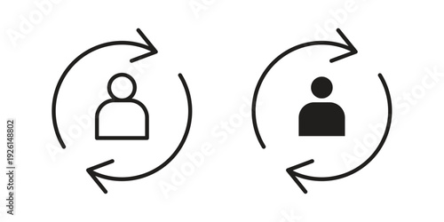 Customer retention icon vector illustrations. vector glyph flat icons