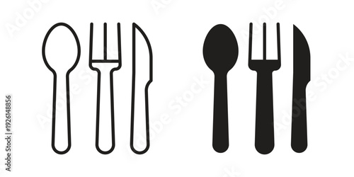 Cutlery icon vector illustrations. vector glyph flat icons