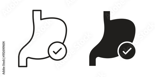 Digestion icon vector illustrations. vector glyph flat icons