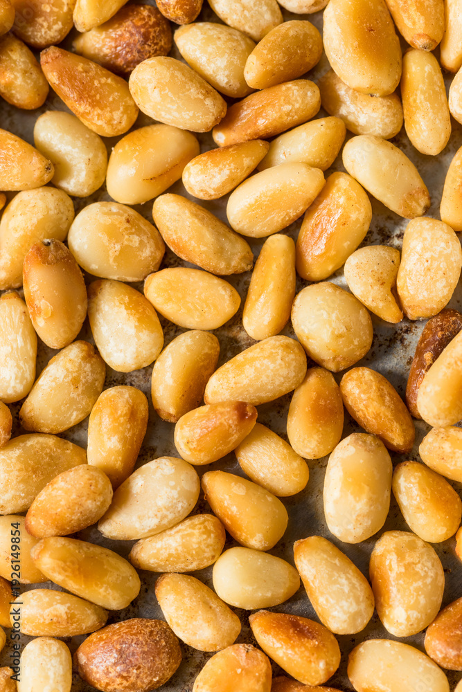 Obraz premium Organic Cooked Roasted Pine Nuts