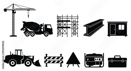 Construction icon set