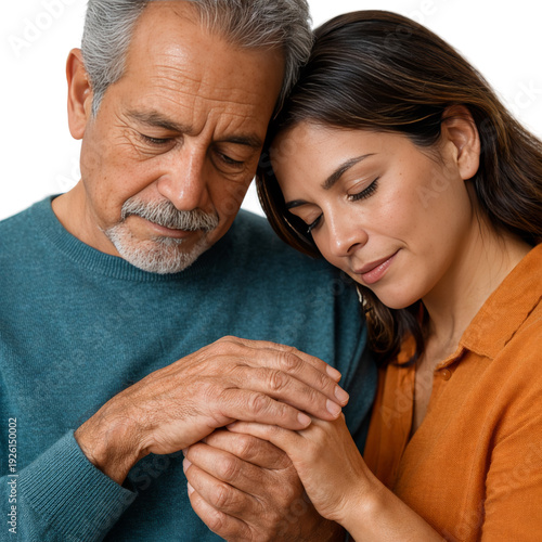 Emotional Connection Visual of Hispanic Father and Daughter
