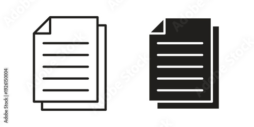 Document icon vector illustrations. vector glyph flat icons