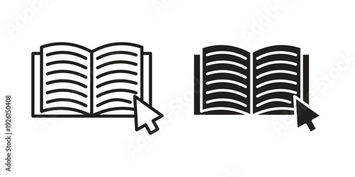 Ebook icon vector illustrations. vector glyph flat icons