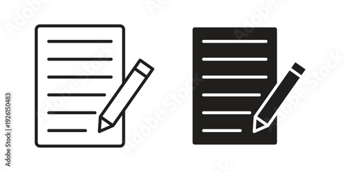 Edit document icon vector illustrations. vector glyph flat icons