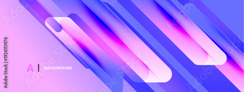 Abstract gradient background. Dynamic layers create vibrant visual effect. Modern design, smooth transitions, purple hues dominate.