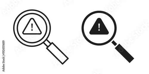 Finding problem icon vector illustrations. vector glyph flat icons