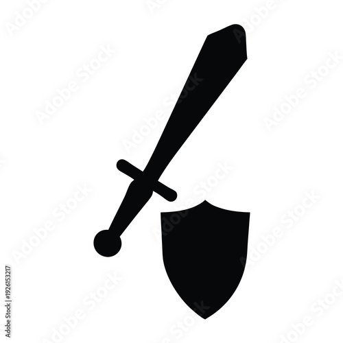 Iconic Sword and Shield Depiction Symbolizing Protection and the Power of Combat