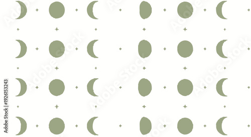 Celestial Phases Of The Moon A Complete Cycle Of Lunar Illumination And Visibility From New Moon To Full Moon