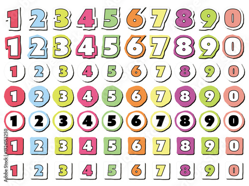 ステッカー風 数字 セット