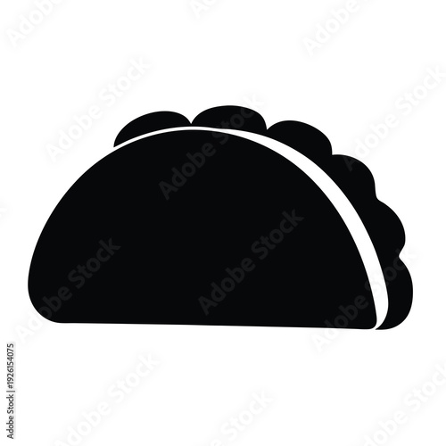 Delicious and enticing taco graphic illustration on a crisp white backdrop