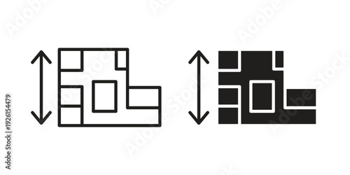 House plan icon vector illustrations. vector glyph flat icons
