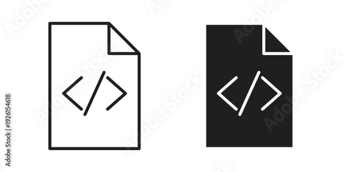HTML script icon vector illustrations. vector glyph flat icons