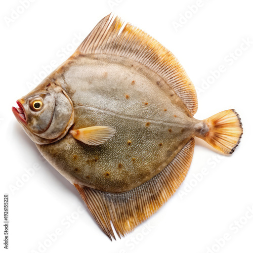 Healthy Seafood Concept: Raw Salmon Fillet with Garnishes on White Background