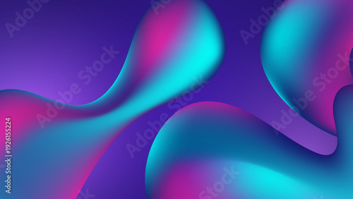 Vibrant organic liquid shapes with smooth color transitions and futuristic 3d aesthetic