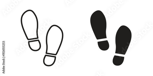 Imprint soles shoes icon vector illustrations. vector glyph flat icons