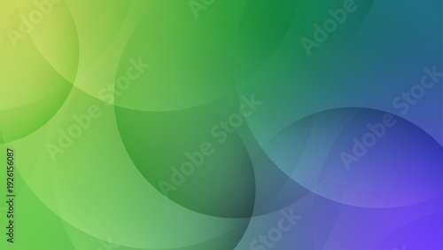 Nature inspired abstract background with soft green and yellow gradients using translucent overlapping circular shapes