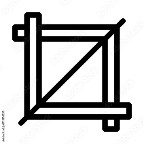 Crop Tool Icon for Photo Editing and Graphic Design