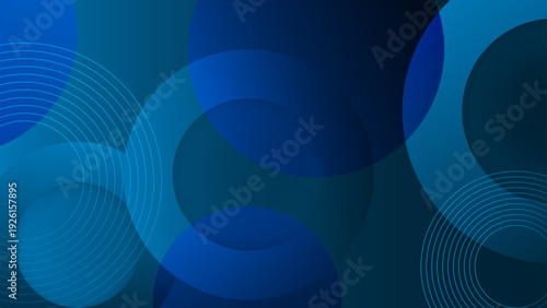 Serene dark teal and blue background with subtle circular shapes and thin rings for wellness and corporate identity designs
