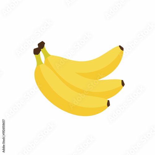 A vibrant yellow bunch of ripe bananas, illustrating a natural sweet treat and wholesome source of energy. This fresh tropical fruit embodies healthy eating and balanced nutrition