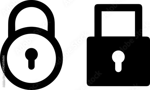 Secure protection with modern padlock and lock icons for safety and privacy