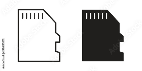 Memory card icon vector illustrations. vector glyph flat icons