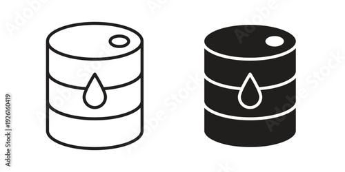 Oil drum container icon vector illustrations. vector glyph flat icons
