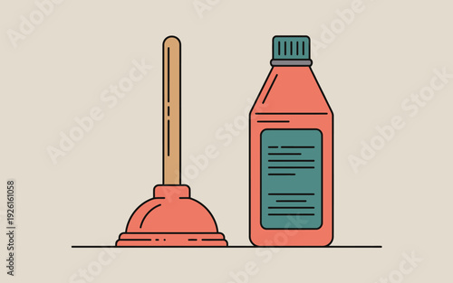 plunger vector illustration