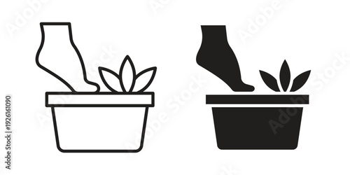 Pedicure icon vector illustrations. vector glyph flat icons