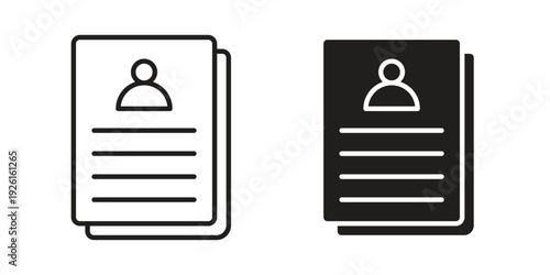 Personal documents icon vector illustrations. vector glyph flat icons