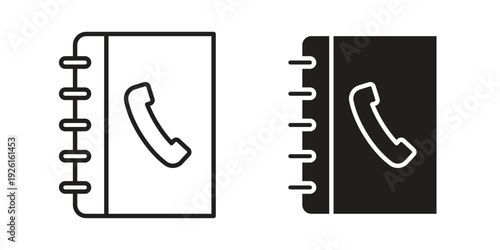Phonebook icon vector illustrations. vector glyph flat icons
