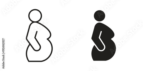 Pregnancy care icon vector illustrations. vector glyph flat icons