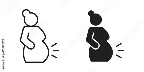 Pregnancy complications icon vector illustrations. vector glyph flat icons
