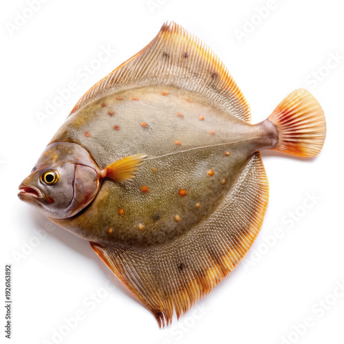 Healthy Seafood Concept: Raw Salmon Fillet with Garnishes on White Background