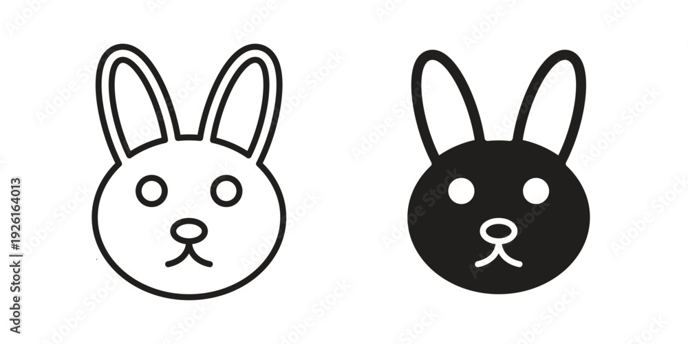Obraz premium Rabbit icon vector illustrations. vector glyph flat icons