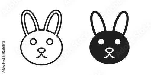 Rabbit icon vector illustrations. vector glyph flat icons
