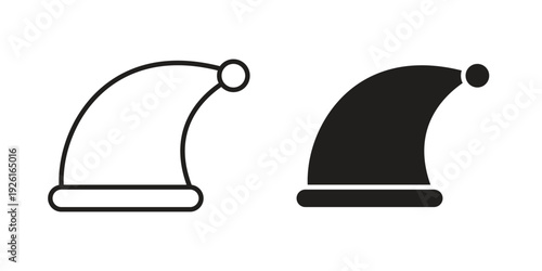 Santa hat icon vector illustrations. vector glyph flat icons