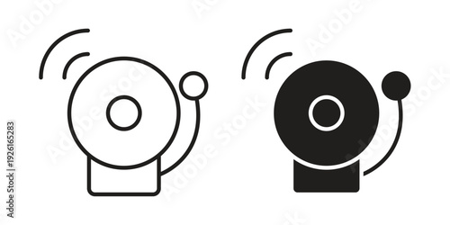 School bell icon vector illustrations. vector glyph flat icons