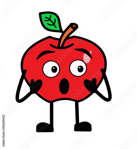 apple saying wow shocked expression emotion clipart useful for your projects.eps